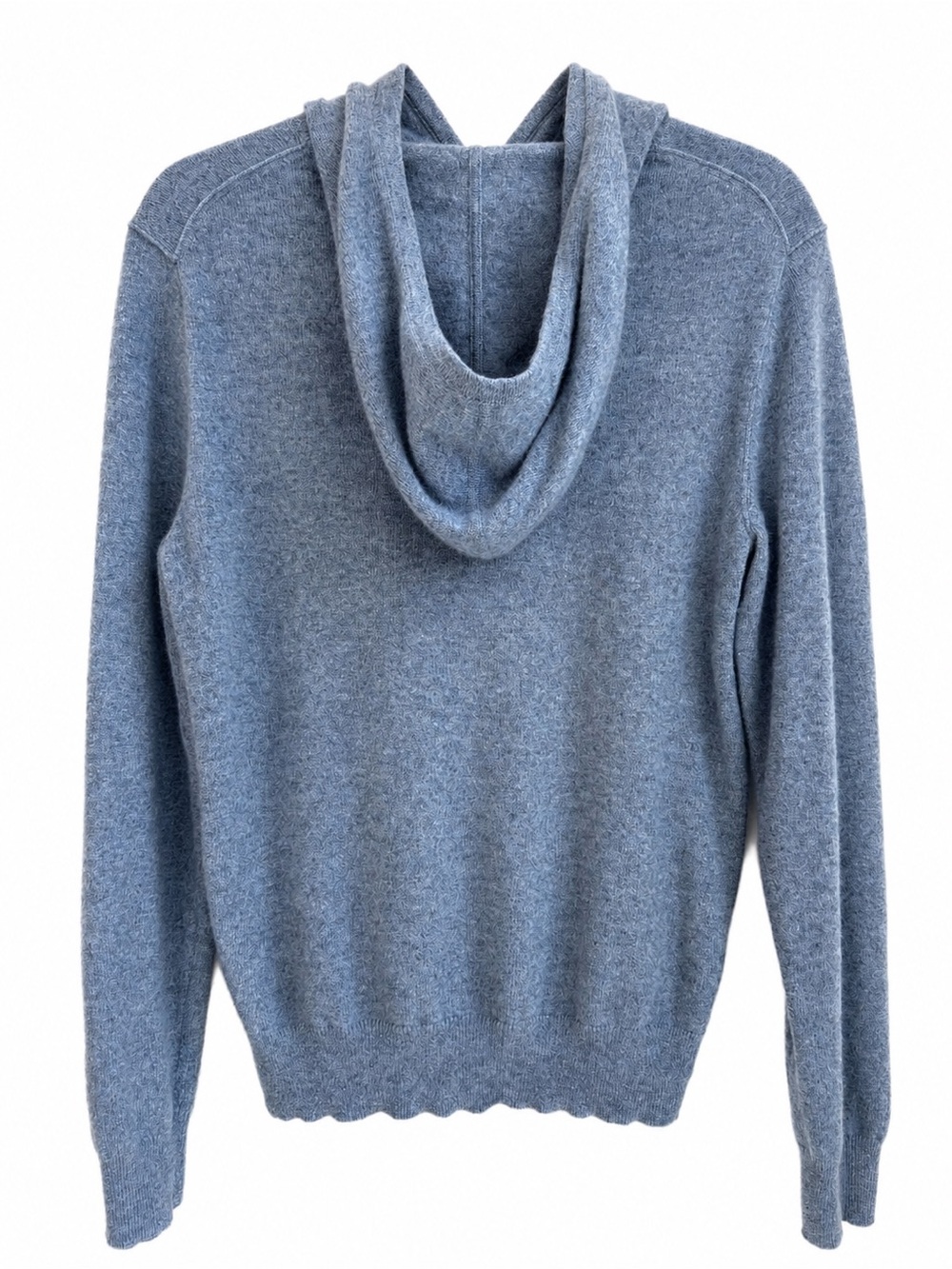 Banana Republic Men's Heather Blue Cashmere Hoodie Sweater Luxury Size S